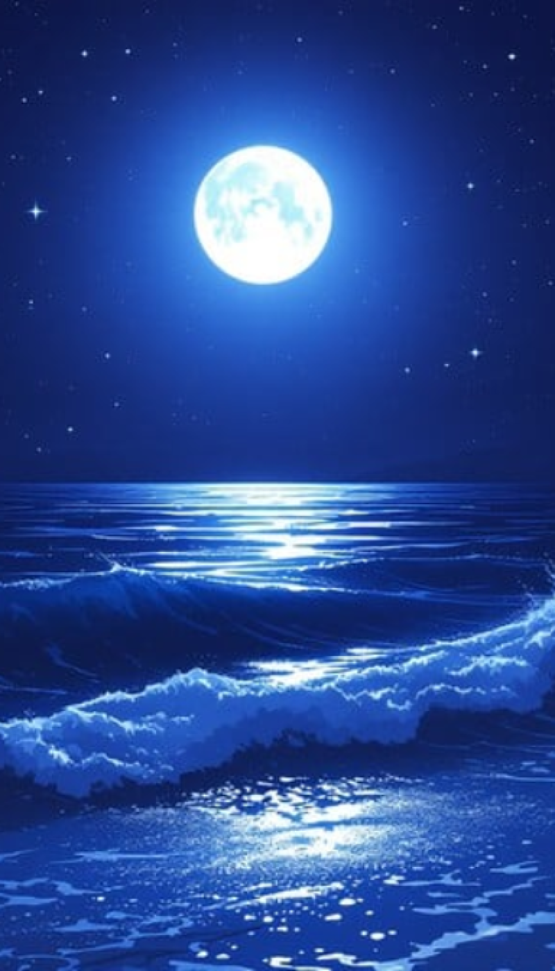 Moonlit Ocean Night