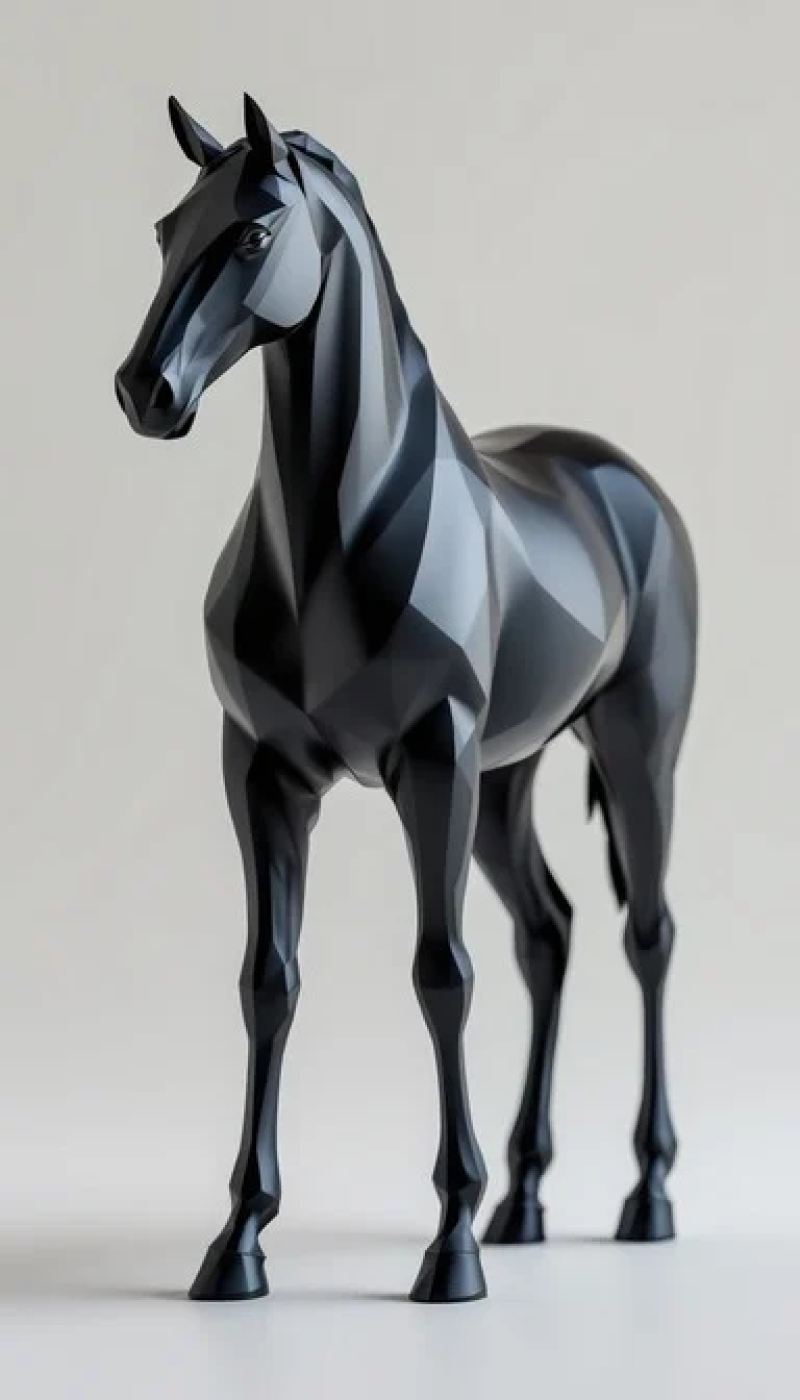 Sleek Geometric Horse