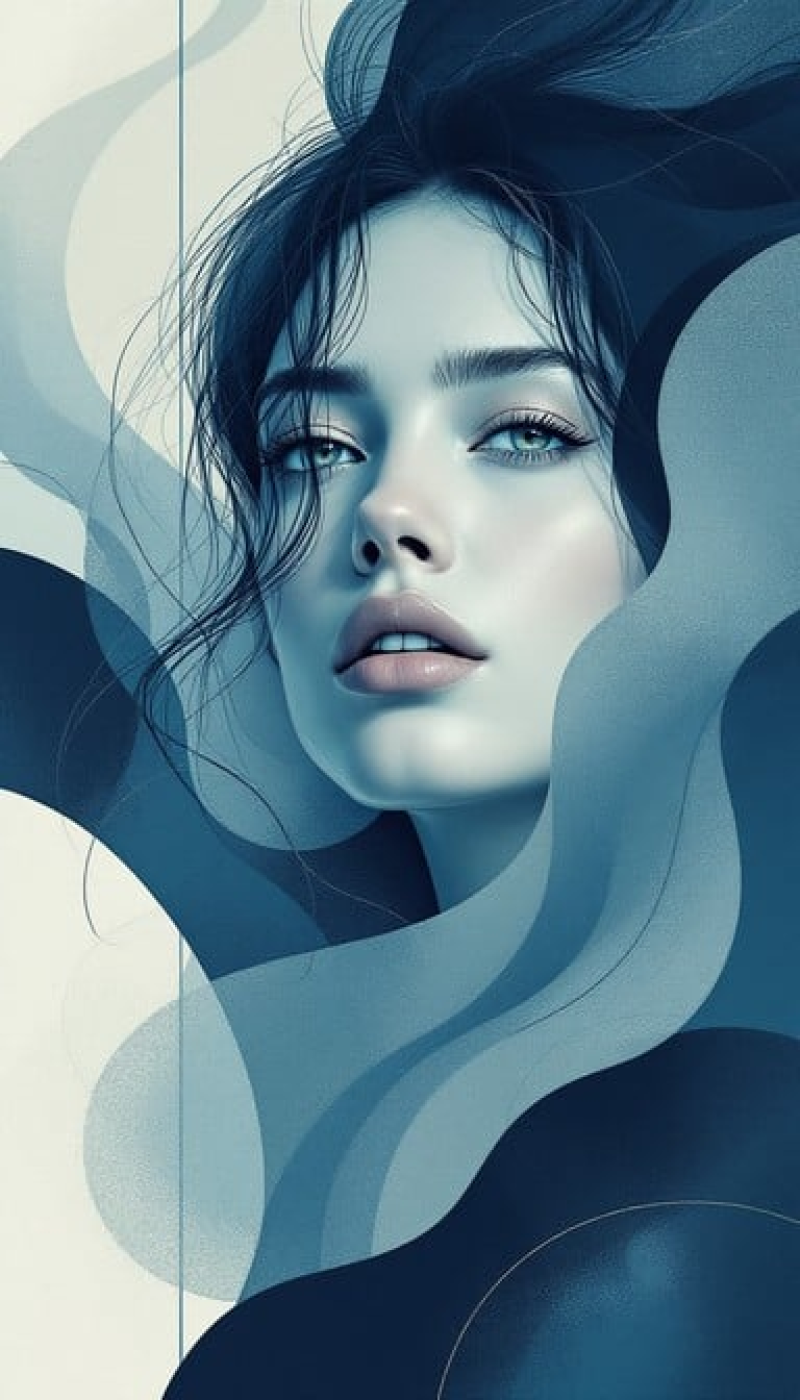 Flowing Abstract Portrait