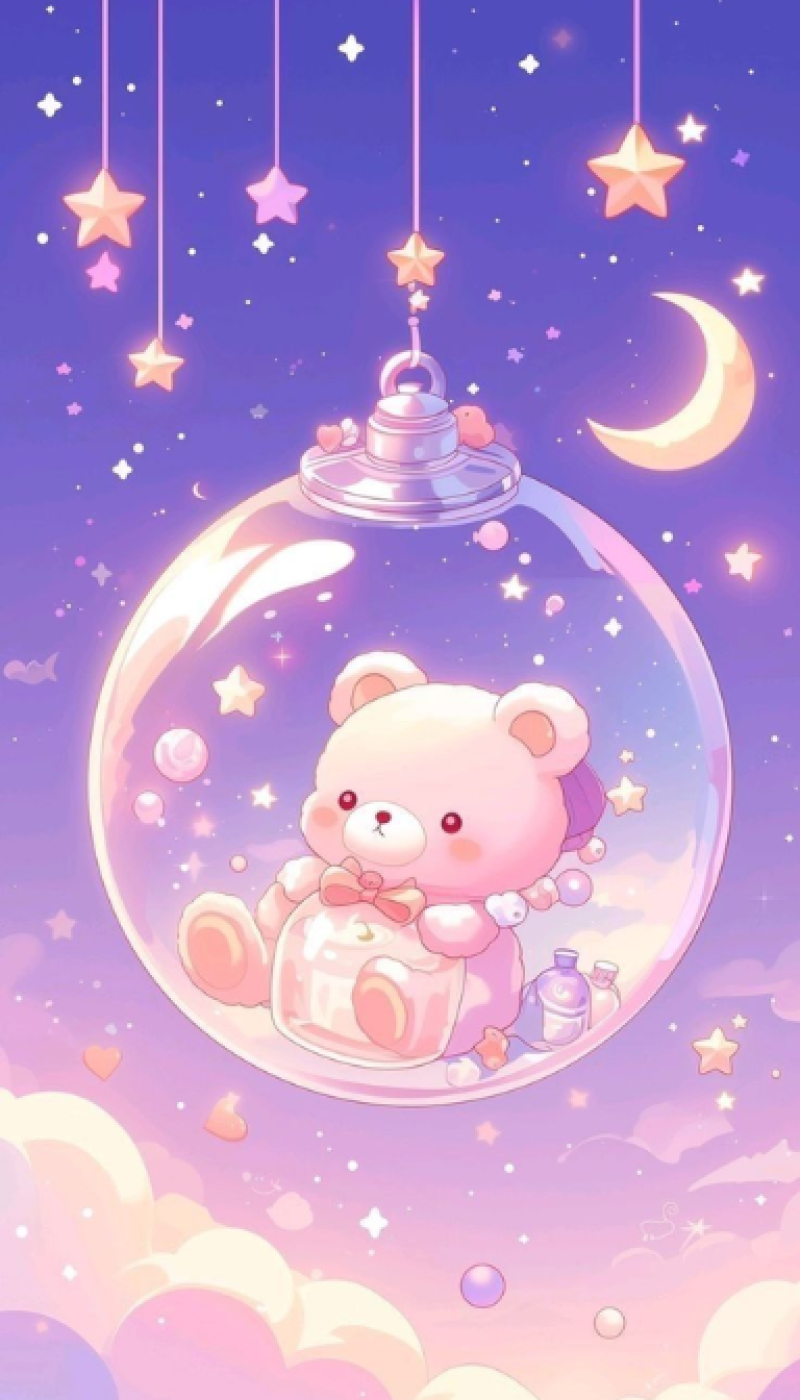 Dreamy Bear in a Magic Bubble