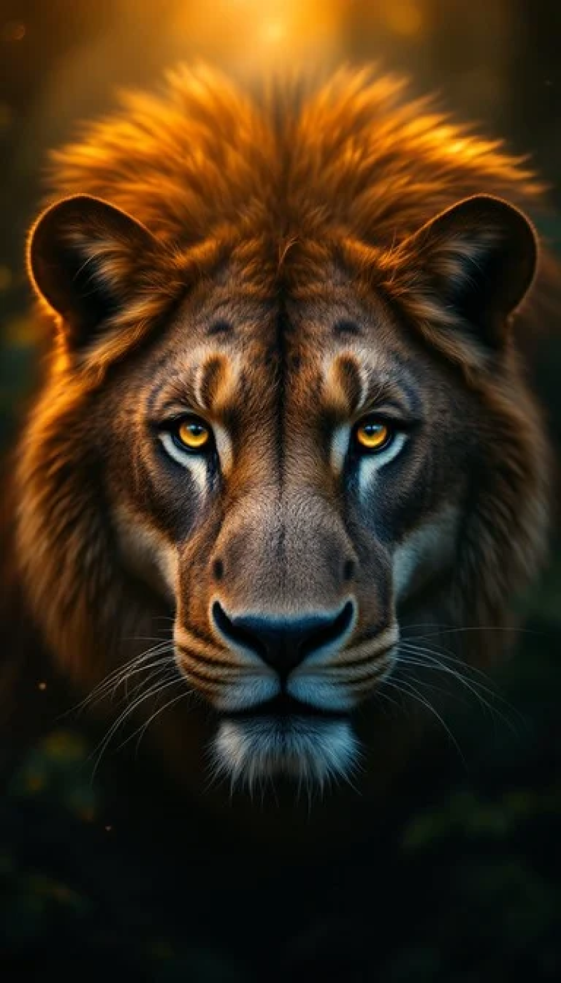 Majestic Lion Gaze