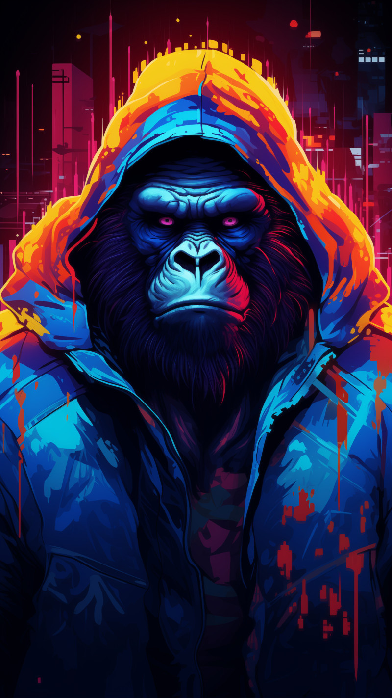 Gorilla in Hoodie