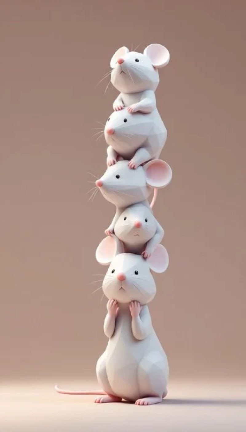 Stacked Mice Tower