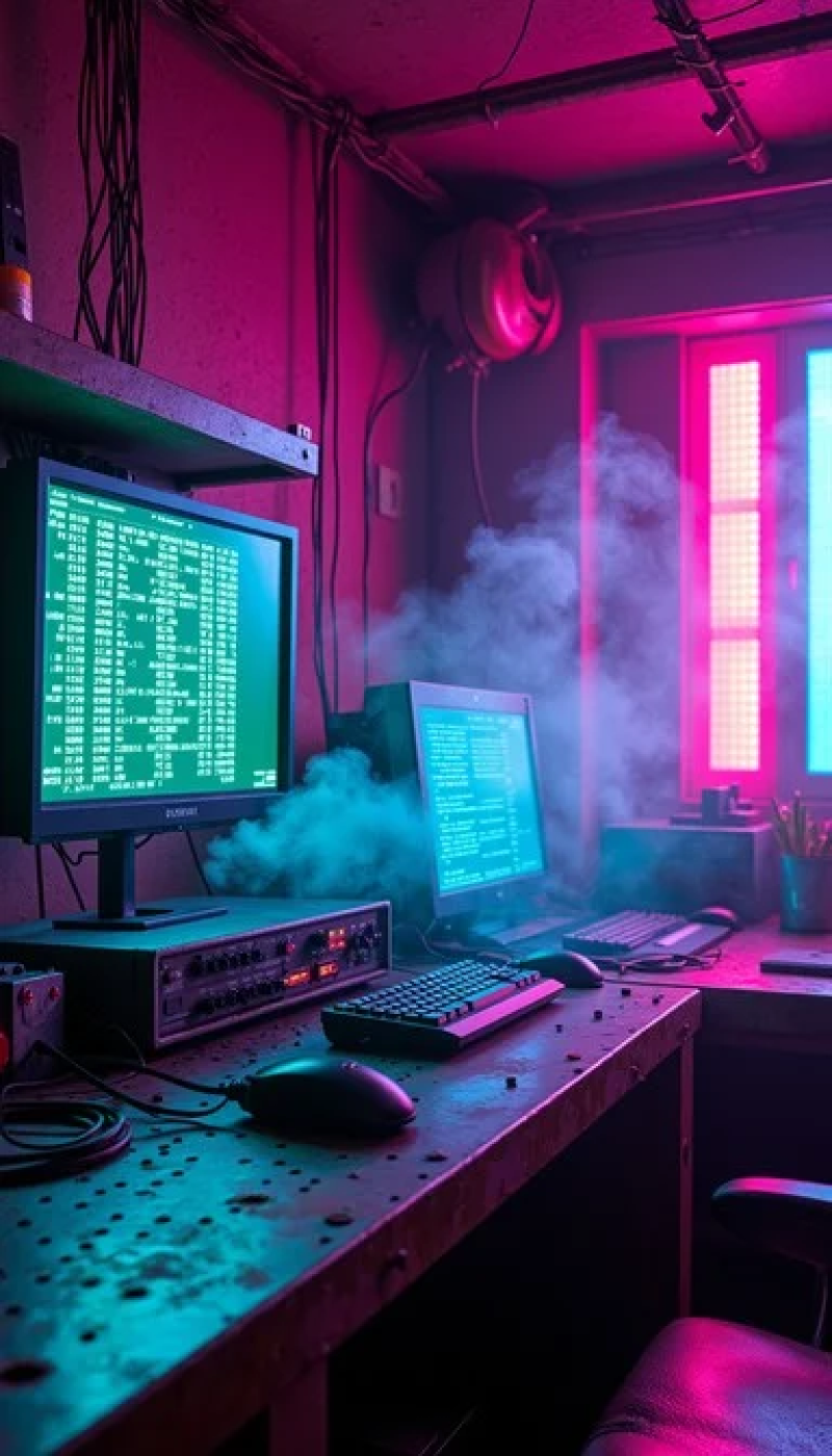 Neon Hacker Den
