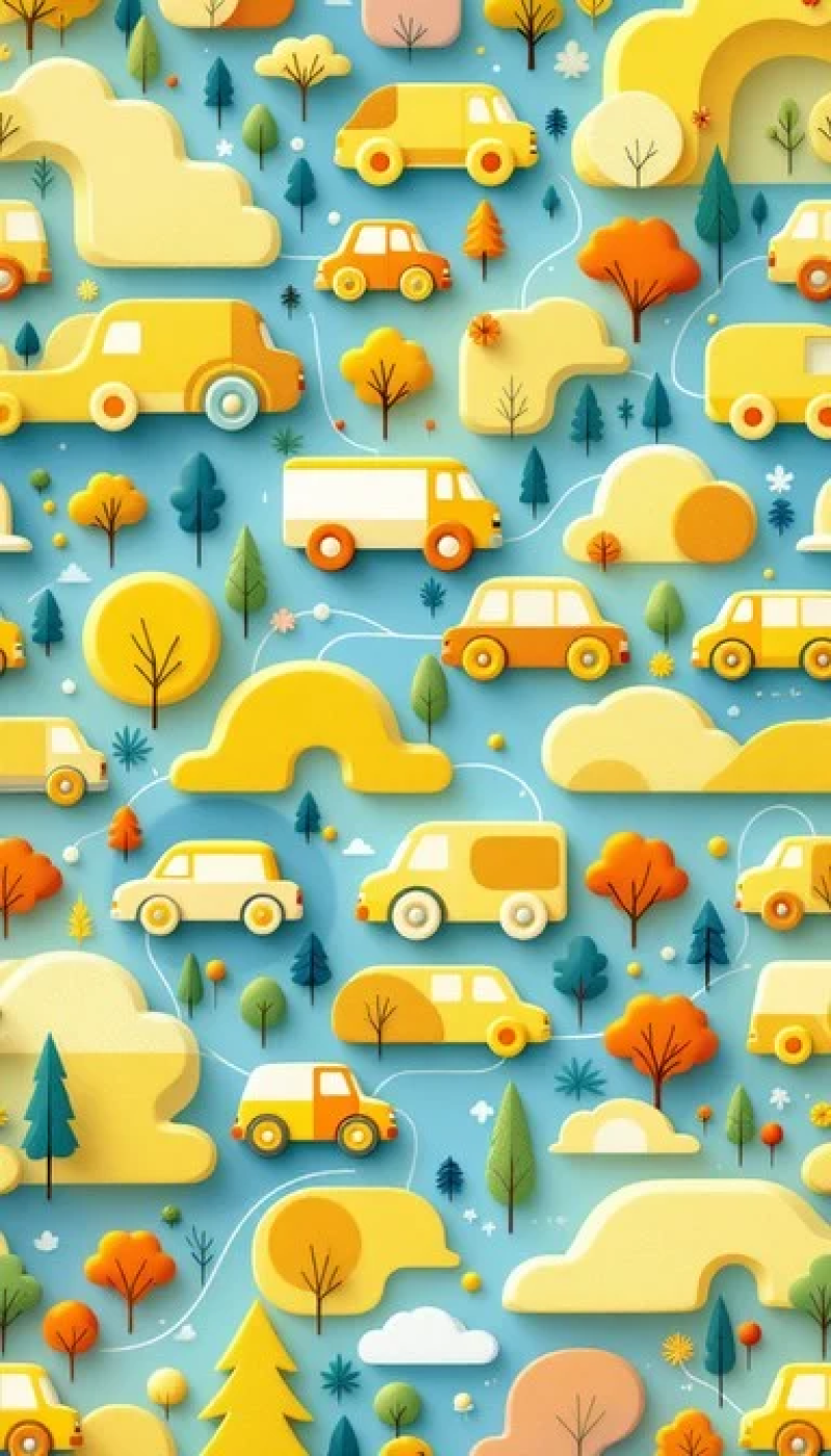 Playful Vehicle Pattern