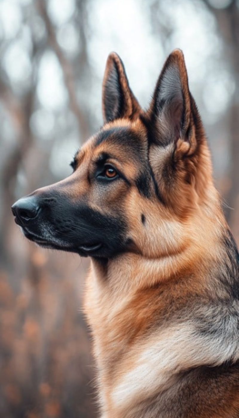 Alert German Shepherd