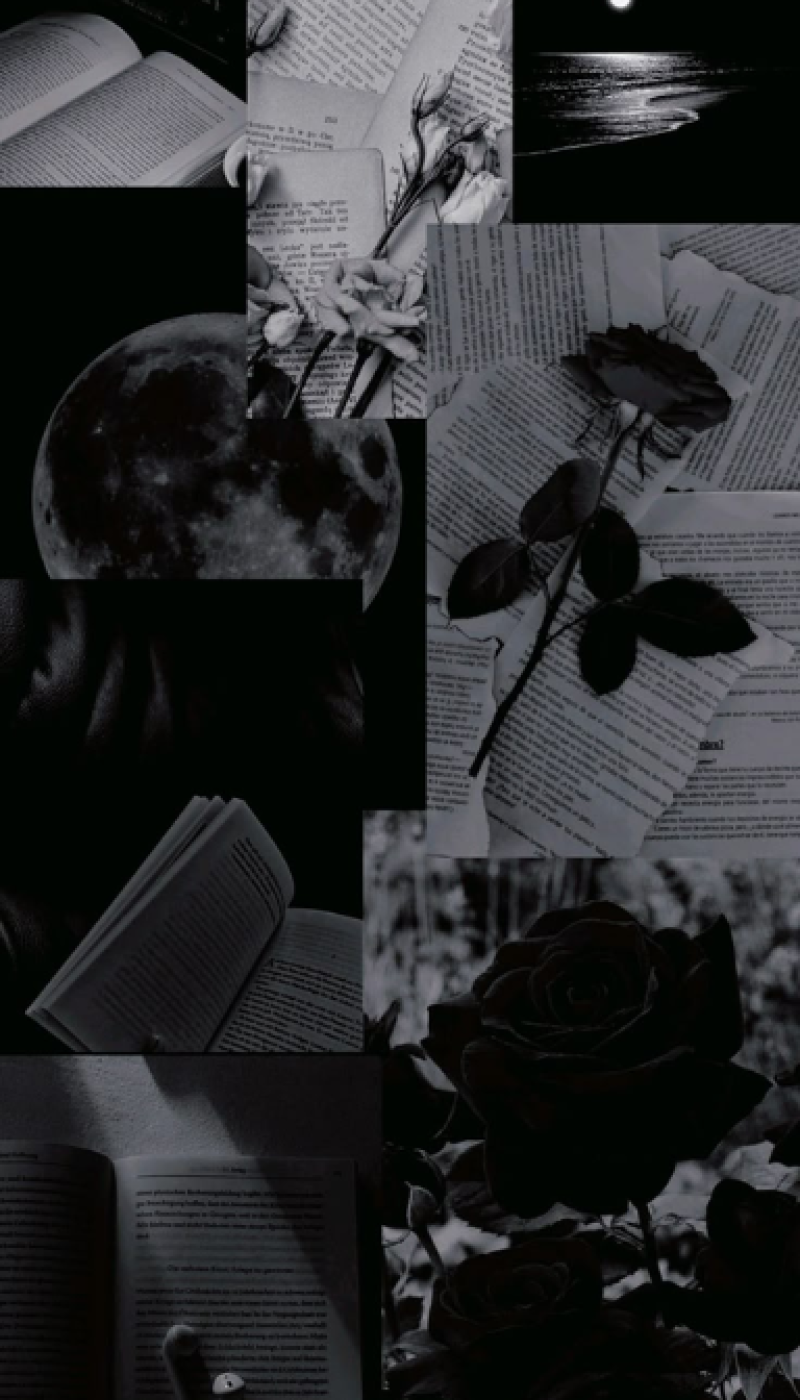 Noir Reverie: Moonlit Words & Fading Roses 🌙🖤📖