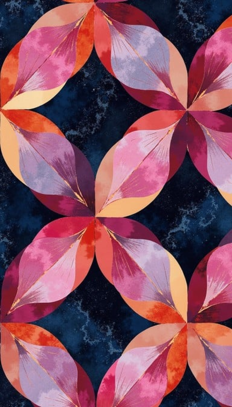 Geometric Floral Pattern