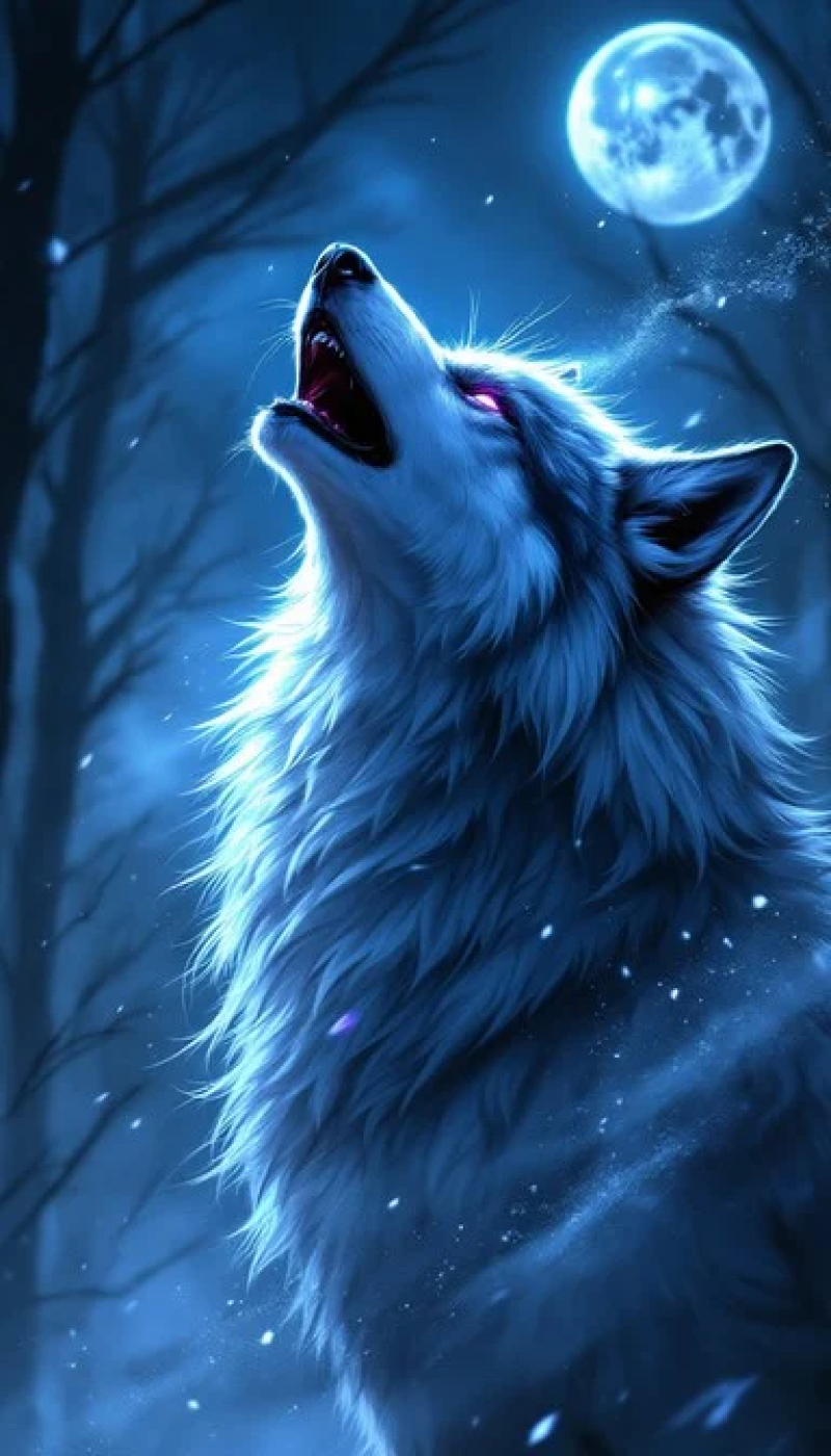 Moonlit Wolf Spirit