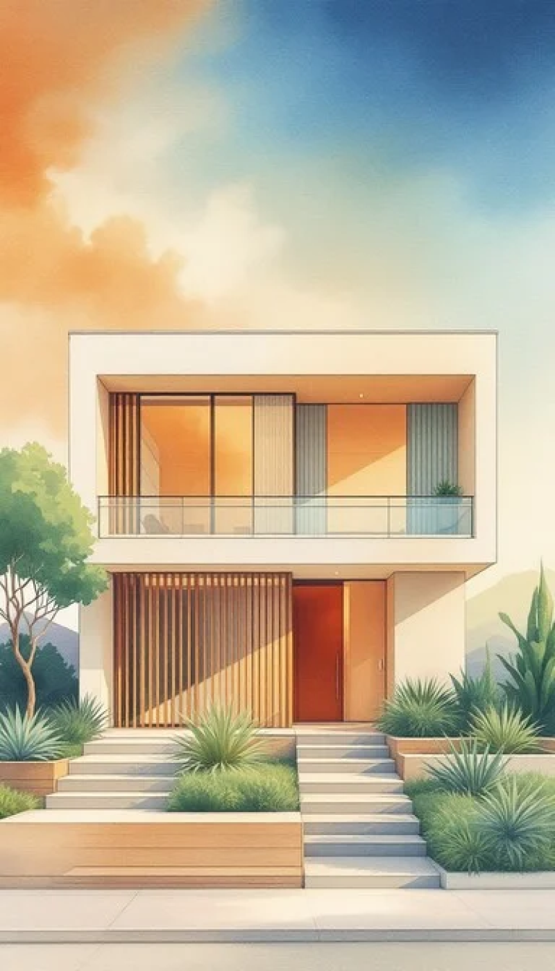 Modern Watercolor Home