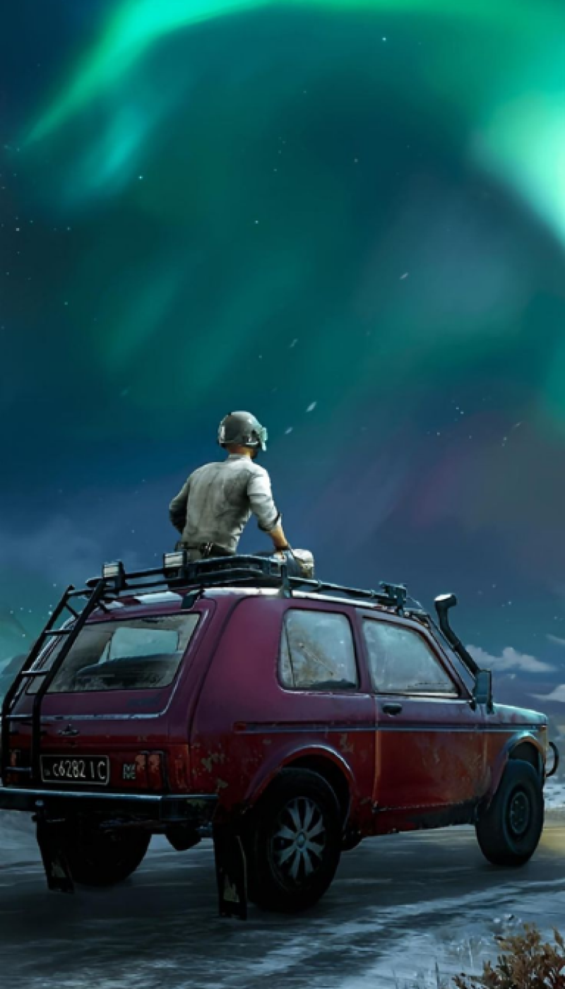PUBG with the Northern Lights