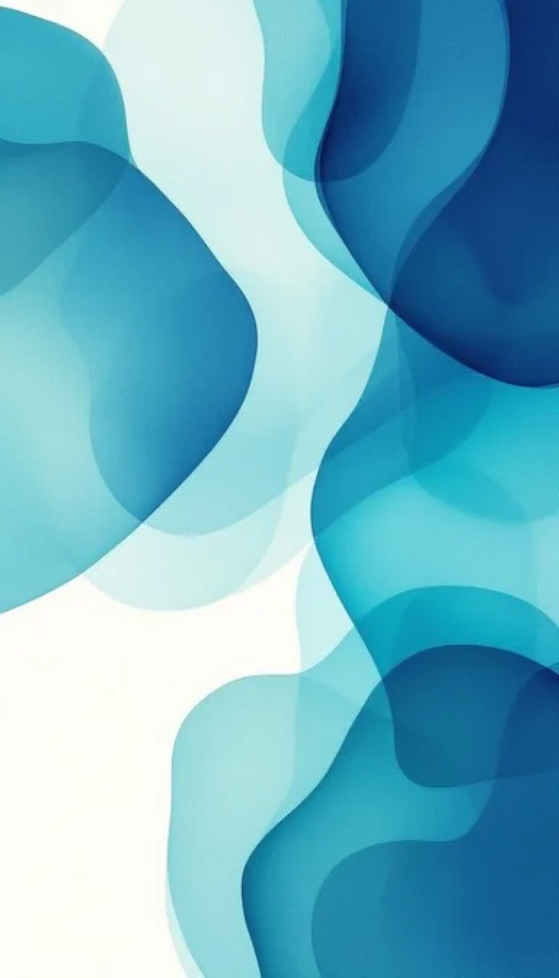 Flowing Teal Abstractions