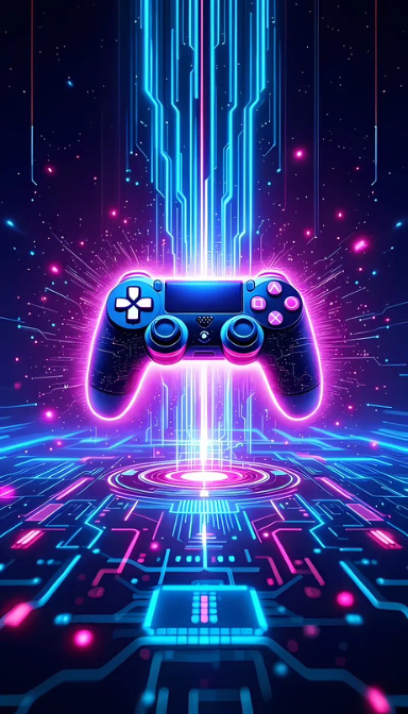 Neon Gaming Controller