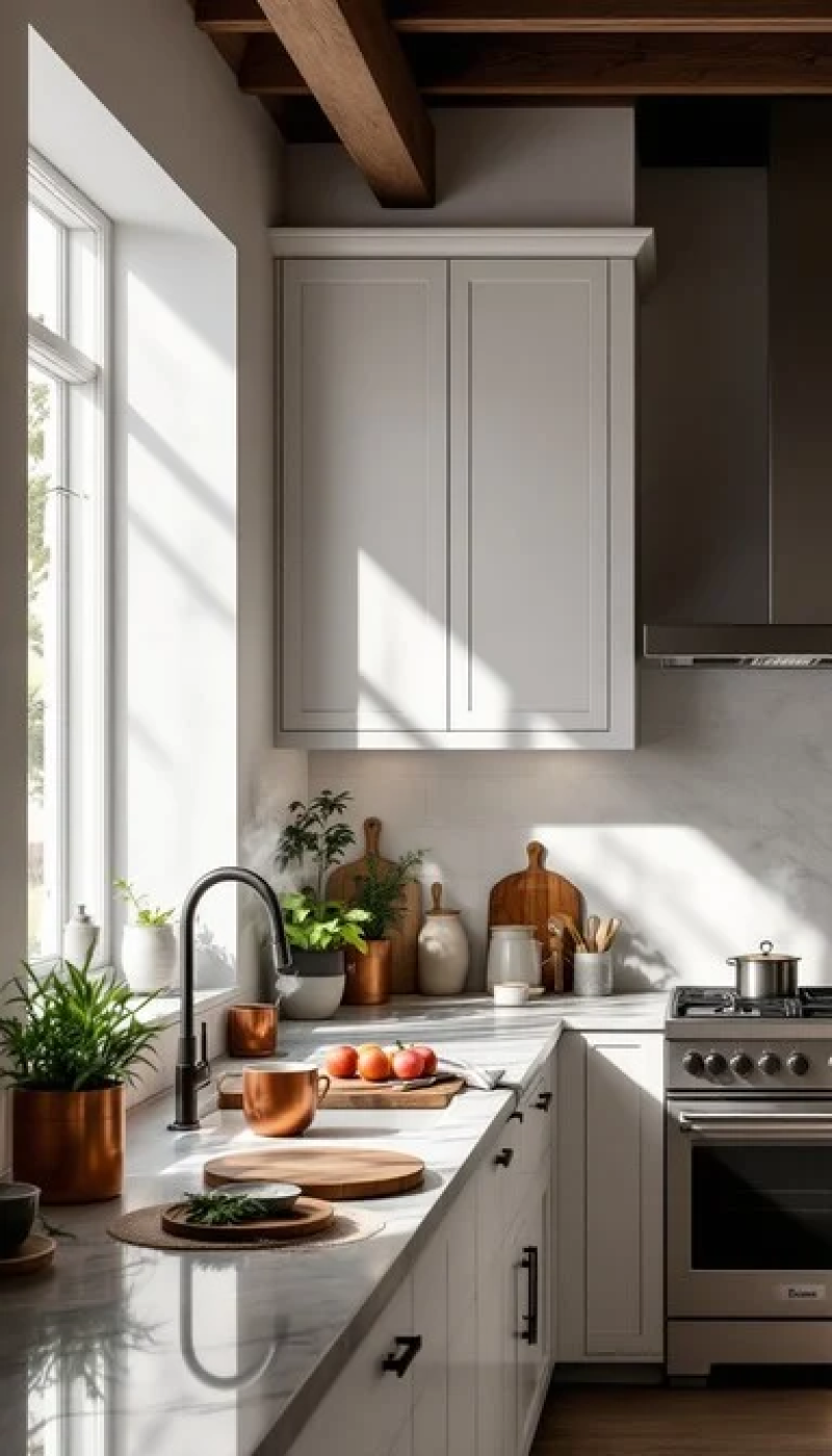 Sunlit Minimalist Kitchen