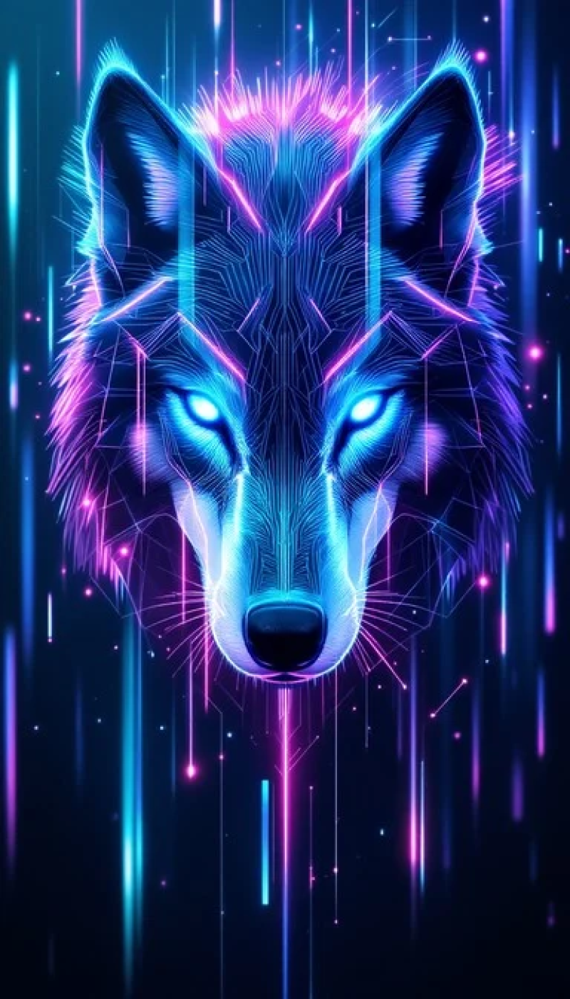 Neon Wolf Spirit