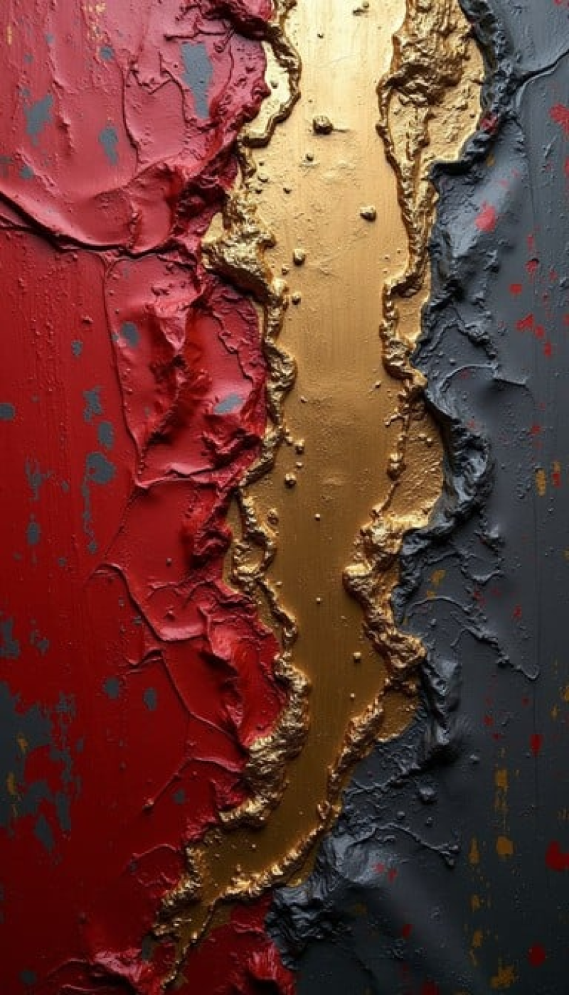 Gold Between Crimson