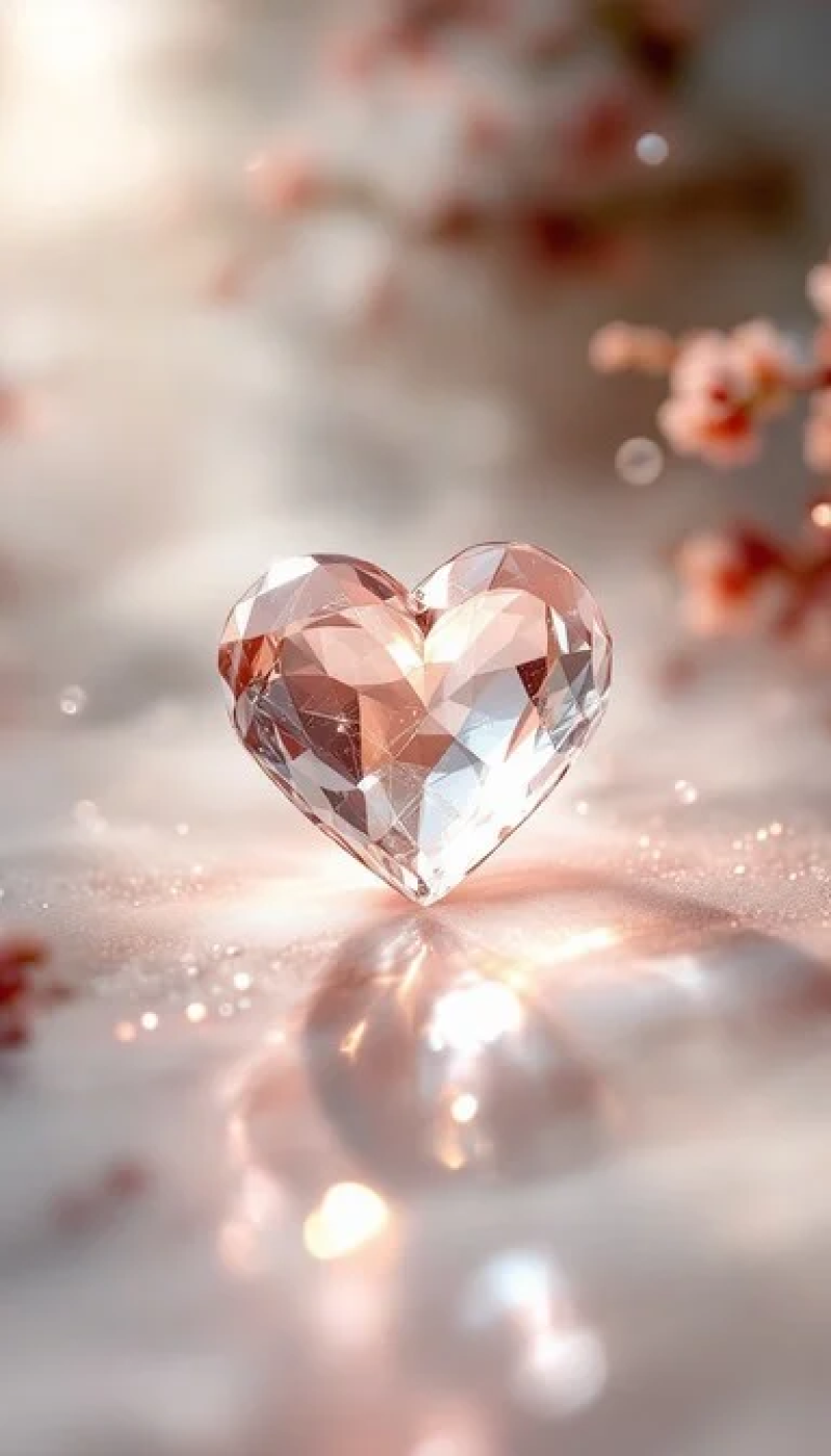 Sparkling heart crystal