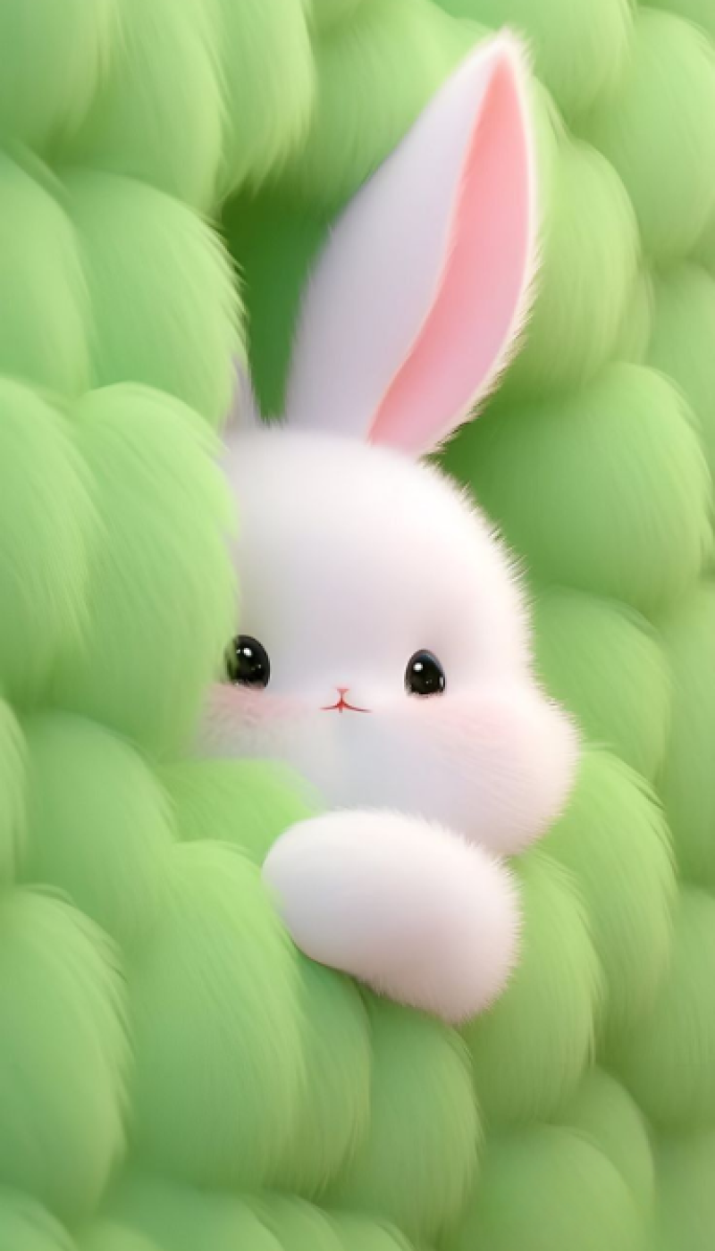 Peekaboo Bunny 🐰💚