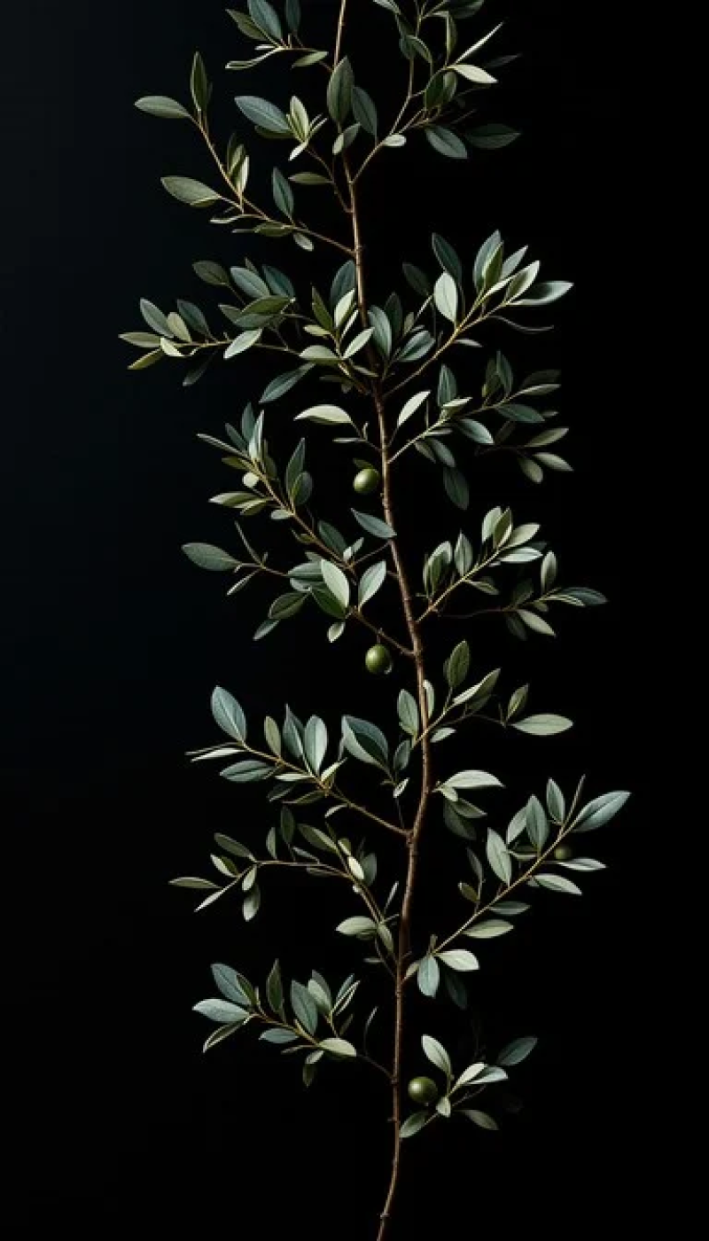 Elegant olive branch