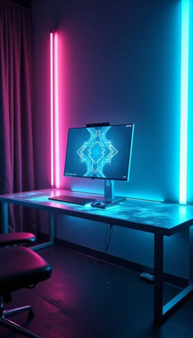 Neon Tech Workspace