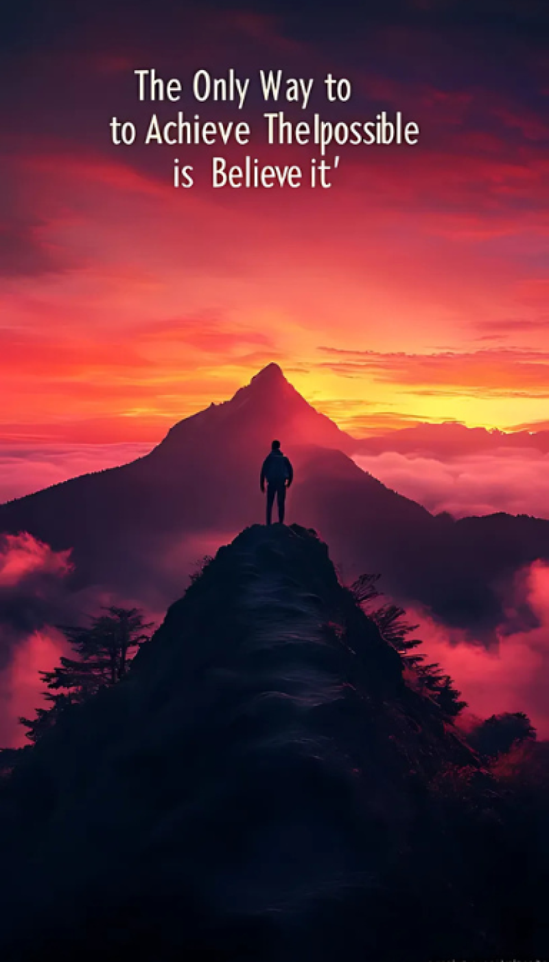 Sunset mountain solitude